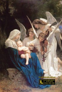tranh-son-dau-co-dien-Bouguereau_Song_of_the_Angels_(1881) 